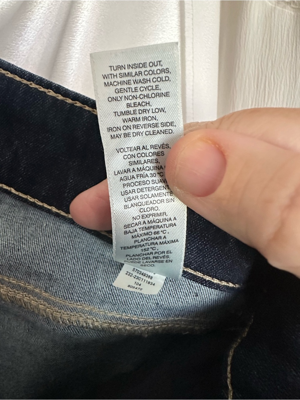 Chico’s Straight Leg Jeans Dark Wash Stretch 0.5 Short US 6 - Picture 7 of 7